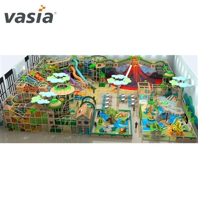 木製の面白い子供用屋内プレイセットスライド遊び場